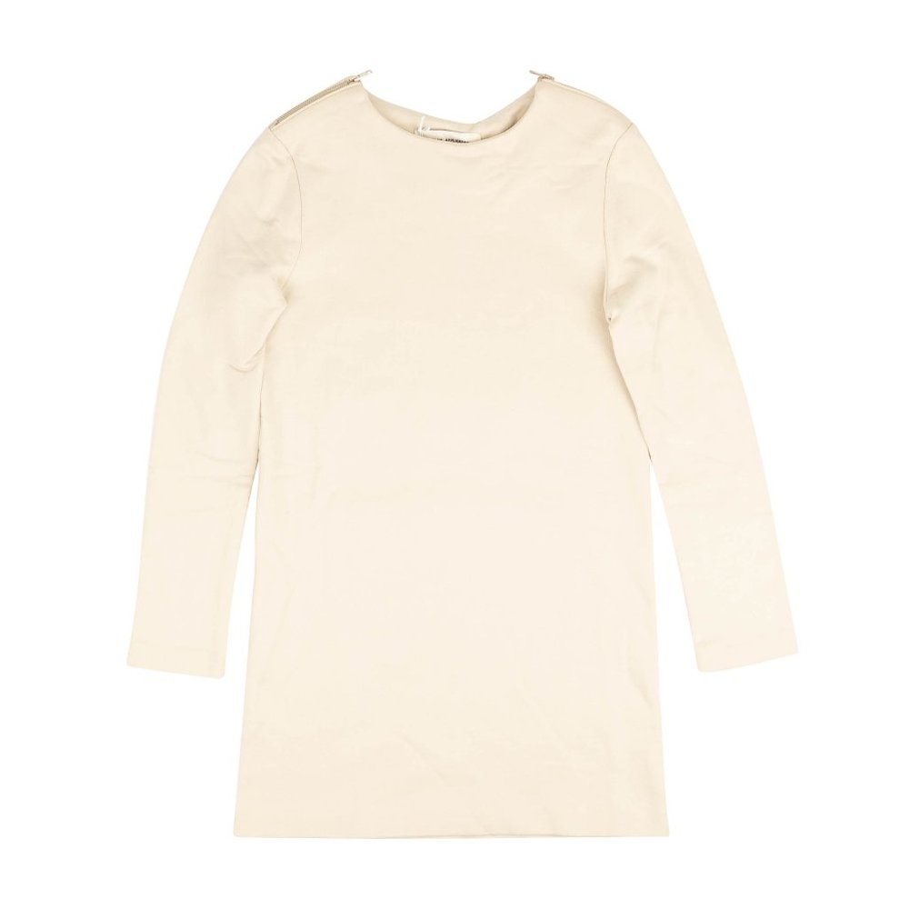 A_PLAN_APPLICATION Beige Cotton Sweatshirt Dress Size S $525